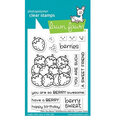 Lawn Fawn Clear Stamps - How You Bean? Strawberries Add-On